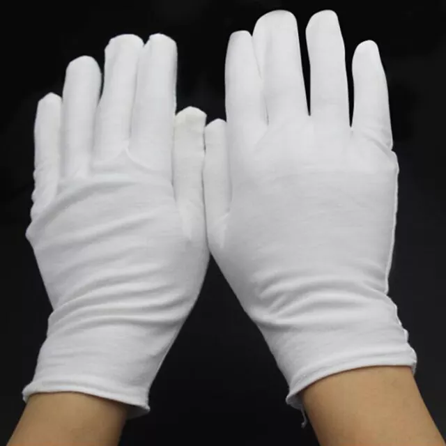 Gants de travail unisexes en coton blanc, doux, résistants à la...