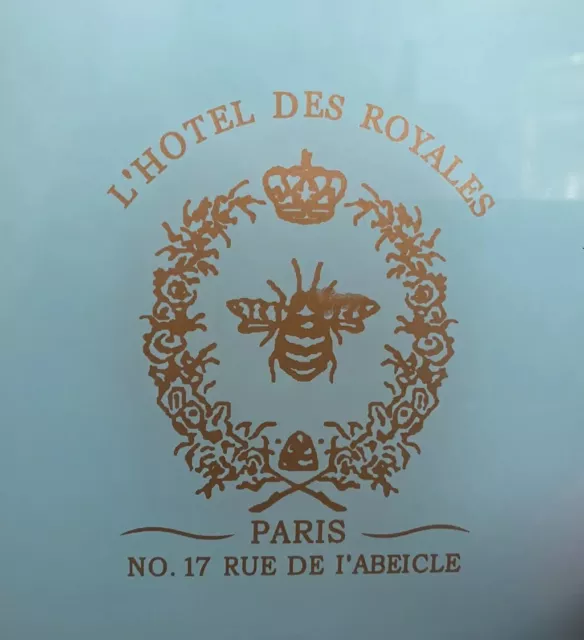 Original L'Hotel Des Royales Vintage Tissue Box, Soap Dish & Drinking Glass Set 3