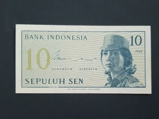 Indonesia 10 Sen 1964 REPLACEMENT P 92* UNC