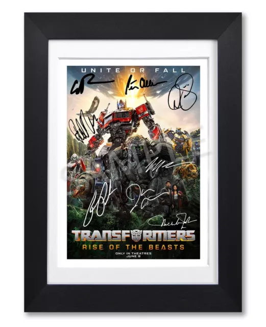 Transformers Rise Of The Beasts Cast Signed Poster Print Photo Autograph Movie