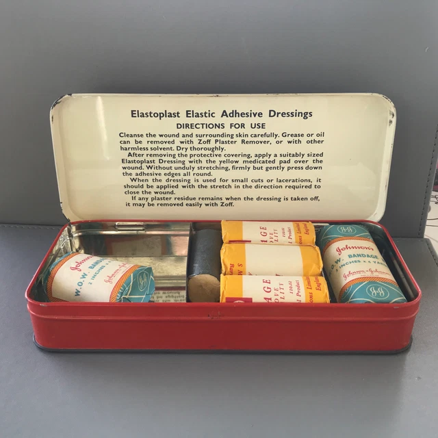 Vintage 1960’s S & N Elastoplast First Aid Outfit No. 1 Tin Suit Classic Car