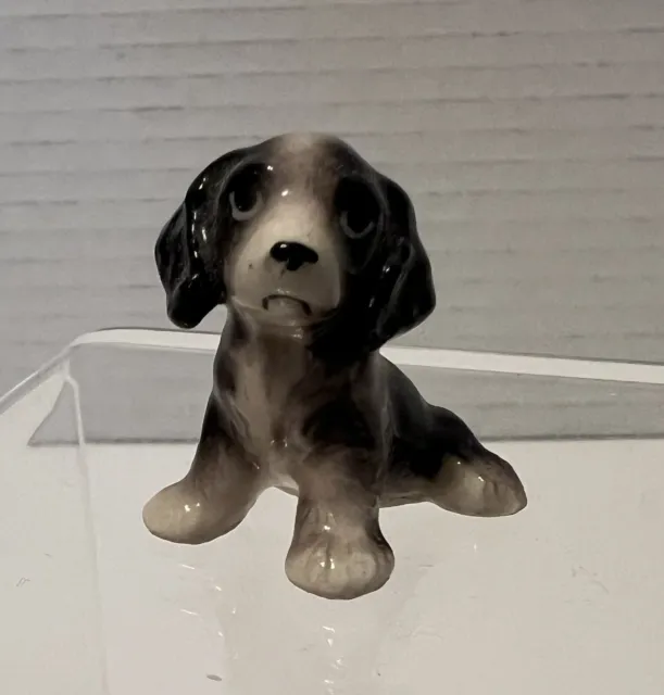 Hagen Renaker Mini Springer Spaniel Puppy Ceramic Figurine #3203