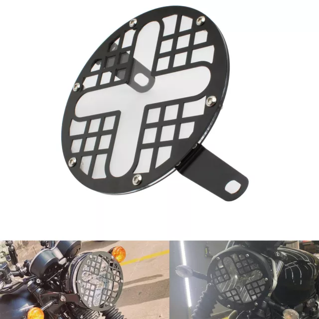 Headlight Cover X Shaped Mesh Grill Transparent For Triumph Bonneville T100 T120