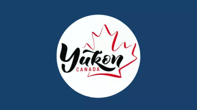 Yukon, Maple Leaf, Kanada – Aufkleber – Sticker 10 cm rund