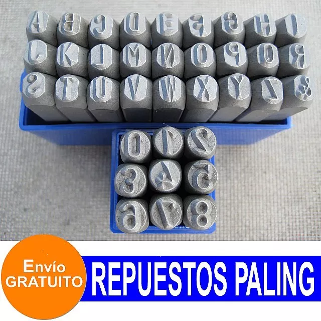 36 Punzones para Marcar Letras y Numeros 8 mm - BGS technic