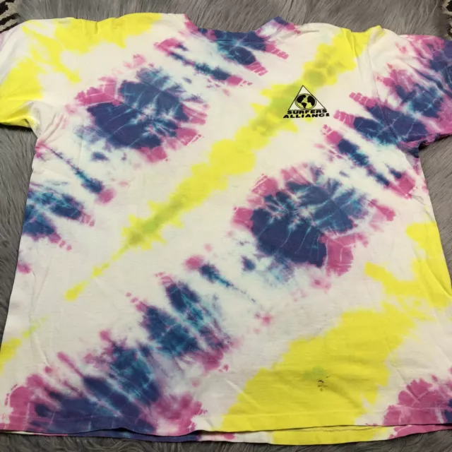 Vintage Surfers Alliance Tie Dye T Shirt Single Stitch Beach Wear