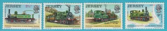 Großb. Jersey 1973 ** postfrisch MiNr. 85-88 Eisenbahnen