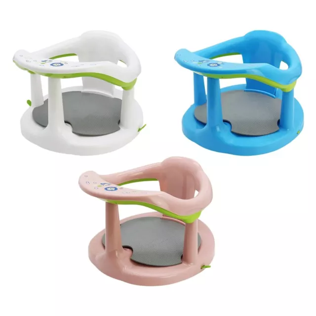 Asiento de baño para bebé recién nacido silla de ducha respaldo y ventosas asiento de baño juguetes