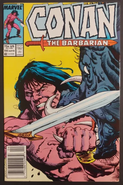 Conan The Barbarian Vol.1 #193 Marvel Comics 1987 Vf/Nm Newsstand Edition