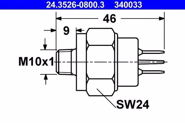 Ate (24.3526-0800.3) Bremslichtschalter für AUDI PORSCHE VW