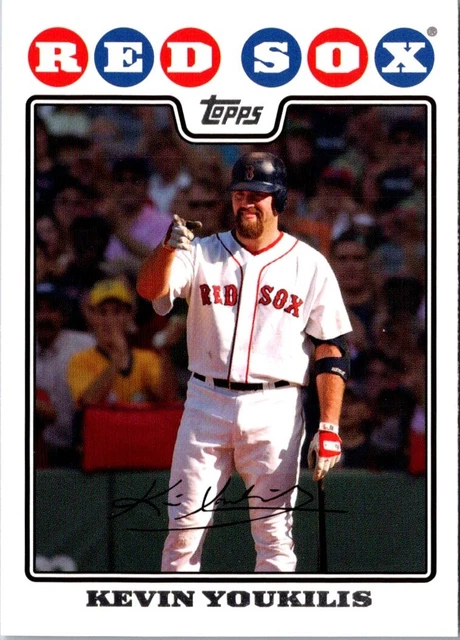 CARTE DE BASEBALL 2008 Topps Kevin Youkilis #104 Boston Red Sox EUR 2