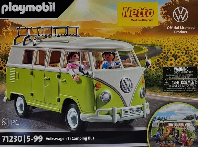 Playmobil Volkswagen T1 Combi Bulli – Camping-car Split 71139 – Bus Vintage – Collection Ou Jeu – Neuf
