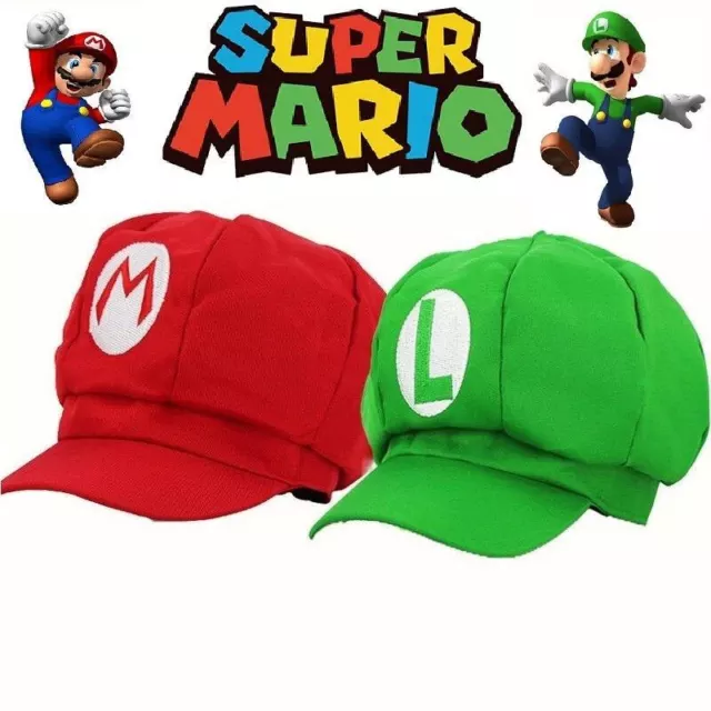 SUPER MARIO BROS. CAPPELLO Berretto Mario & Luigi EUR 10,90 - PicClick IT