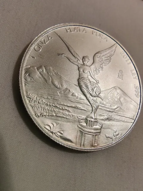 2011-1 Oz. Silver Mexican Libertad coin-Mintage of only 1,000,200 world wide