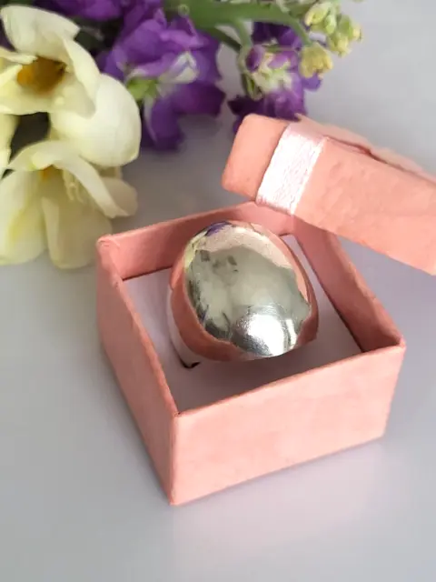 Phantastischer großer Ring Silber 925, stilvolles Design, plastisch, 19,4mm