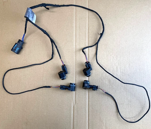 AUDI A4 A5 Front Bumper PDC Parking Sensors Wiring Loom +Sensors (White