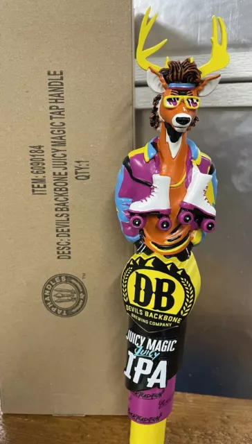 Devils Backbone Juicy Magic Haze DEER BEER Tap Handle NEW In BOX COOL BUCK