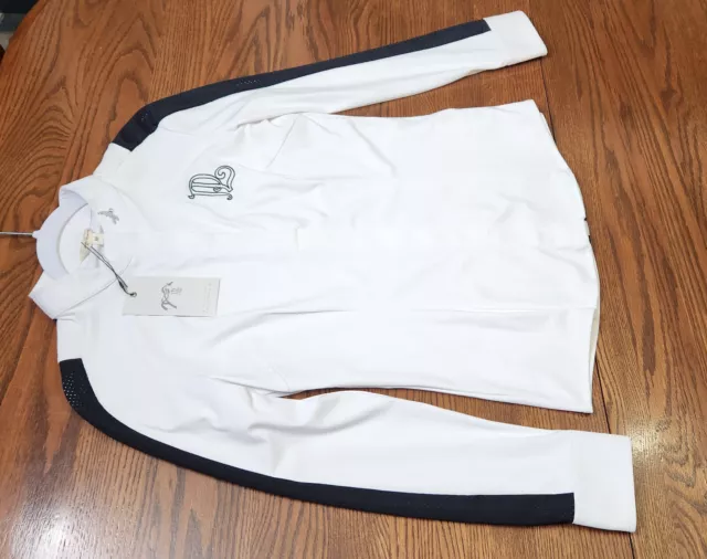 Penelope, New, long sleeve show shirt, white, Medium $160