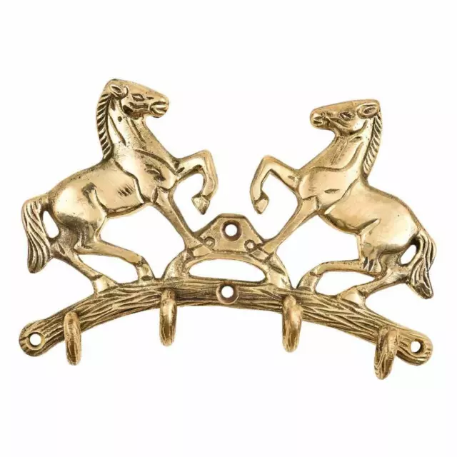 Brass Standing Horses Wall  Hooks Hangers Holder Hanging Coat Towel Clothes