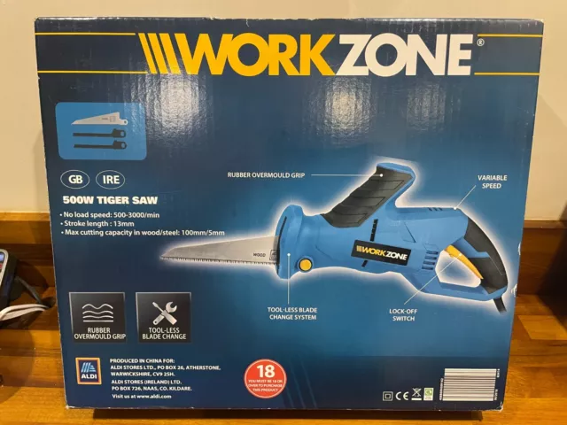 Workzone reciprocating saw clearance