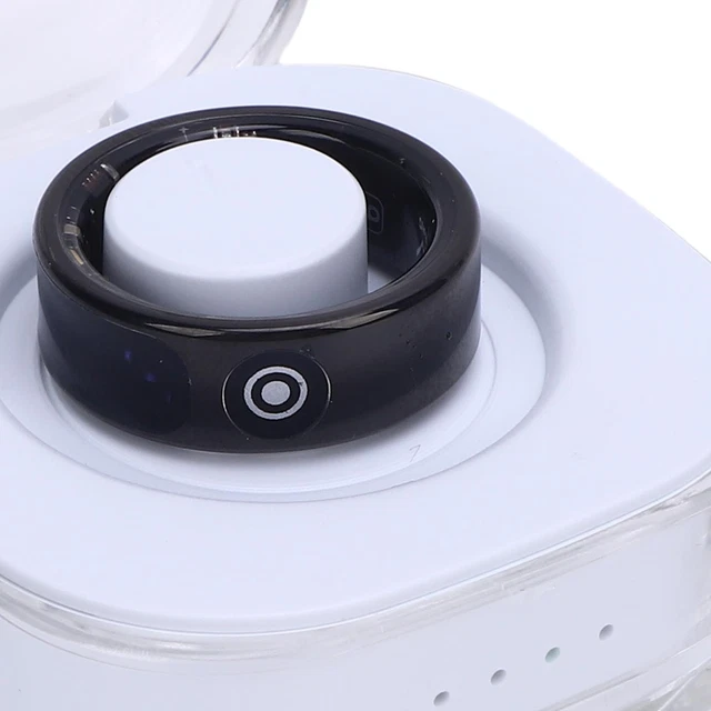 SMART RING MULTIFUNCTIONAL Touch Ring With Charging Case Time Display ...