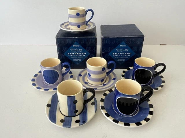 WHITTARD OF CHELSEA Espresso Cups & Saucers Set Of 6 Blue - Read ...