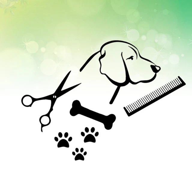 1PC Salon de toilettage Chien Mur Autocollant Pet Shop Stickers Muraux