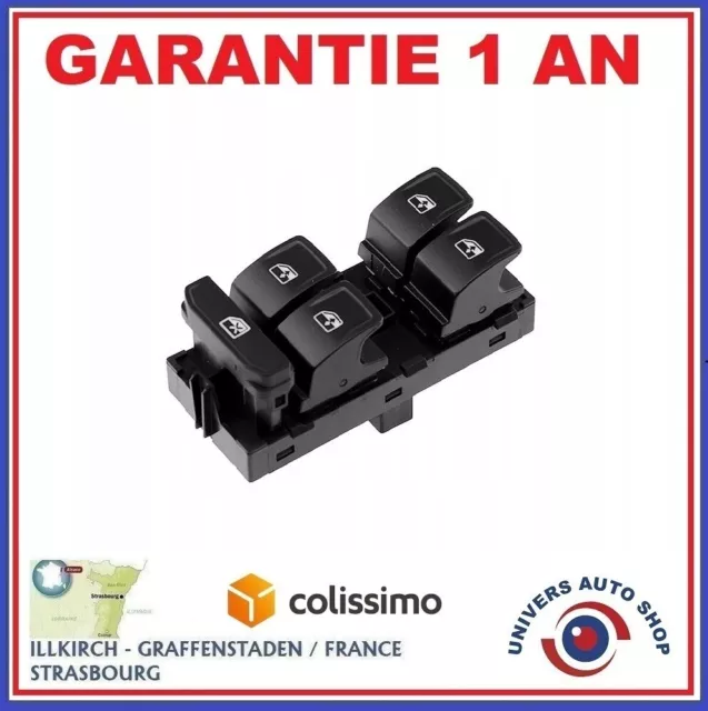 Commande Bouton Lève Vitre Chrome 8 Pins pour Golf 7, Passat B8  OEM: 5G0959857B