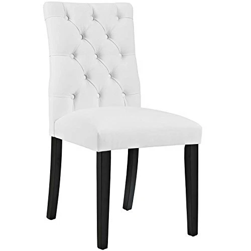 Modway MO- Duchess Modern Tufted Button Faux Leather Upholstered Parsons, Din...