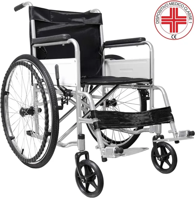 Sedia a rotelle pieghevole leggera autospinta carrozzina per disabili anziani