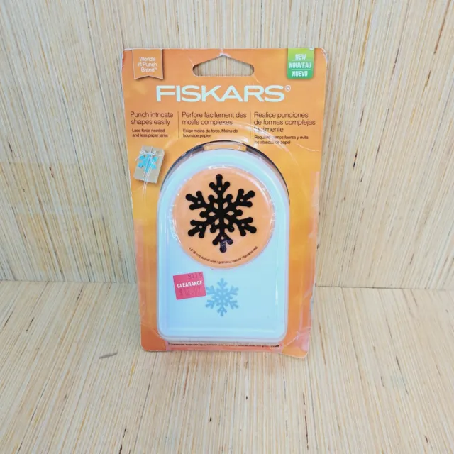 Punzón de papel Fiskars 1,9" 5 cm copo de nieve libro de recortes fabricación de tarjetas artesanías