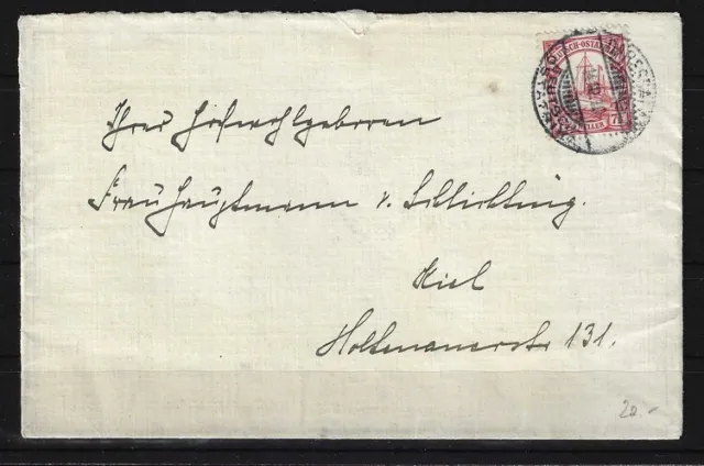 H774) DOA Deutsch-Ostafrika Brief nach Deutschland mit Stempel DAR-ES-SALAAM