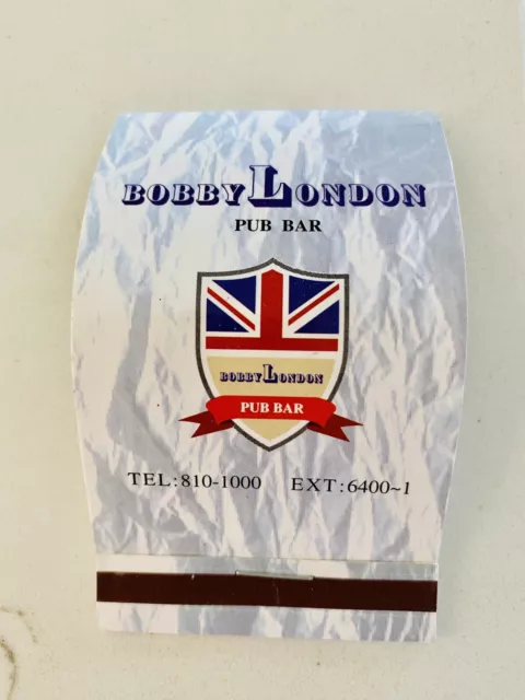 Bobby London Pub Bar Vintage Matchbook EUC Hotel Lotte Pusan Korea