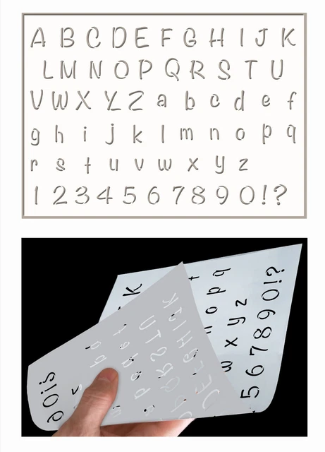 Alfabeto lettering stencil immagini e fotografie stock ad alta