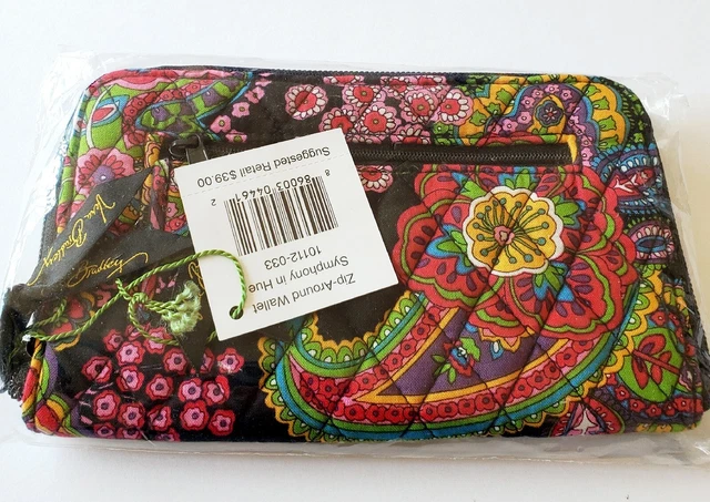 NWT Vera Bradley "Symphony In Hue" Zip Around Credit Card Wallet