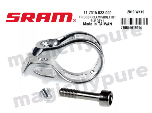 SRAM Eagle XO X9 X7 Trigger Shifter Clamp (with Bolt) Silver NIB