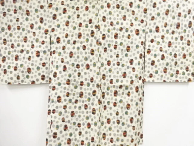 82202# Japanese Kimono / Antique Haori / Taisho Roman Style /  Meisen / Woven Ab