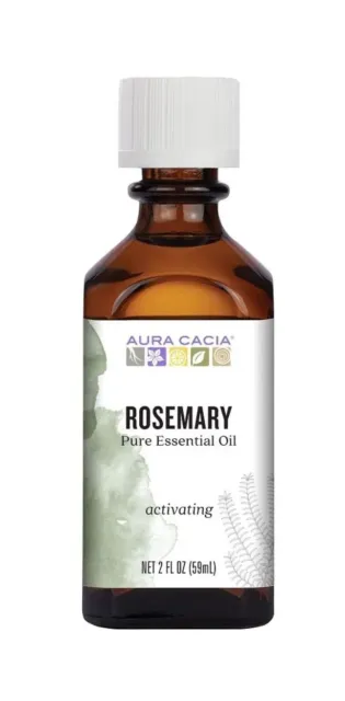 Aura Cacia Rosemary Essential Oil, GC/MS Tested For Purity, 2 Fl Oz