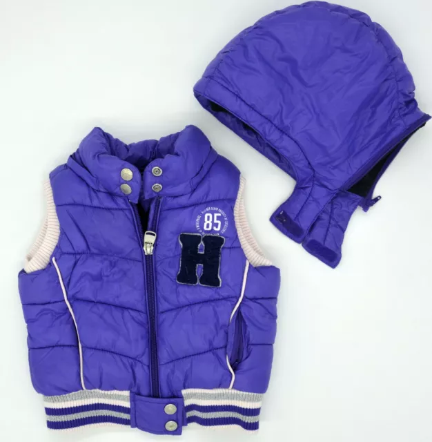 Caldo Originale Bambino Gilet con Cappuccio Tommy Hilfiger Taglia 9-12M 74