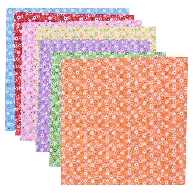 7 Pcs Charm Pack Quilts Charm Squares Patchwork Material Diy Flower Patchwork
