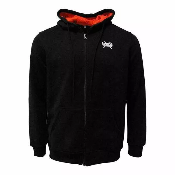 Unisex Large Gaming Hoodie Space Invaders Retro Video Game Arcade Nostalgic Geek