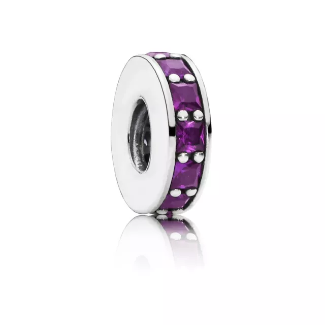 Pandora Breloque Couleur Violette Éternité 791724NRP Sterling Argent