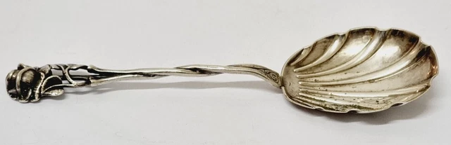 B0350 - Kleiner  800er Silber Löffel / Sahnelöffel - Hildesheimer Rose - 22,62 g