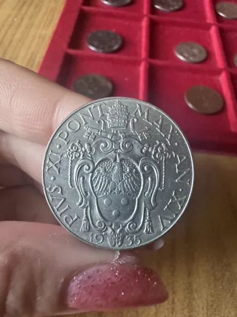 Moneta Citta' Del Vaticano Pio Xi 2 Lire 1935 Sq