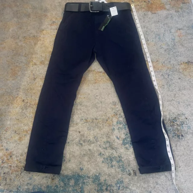 Next Skinny Twist Boys Trousers And Belt Age 11 RRP £17 Blue