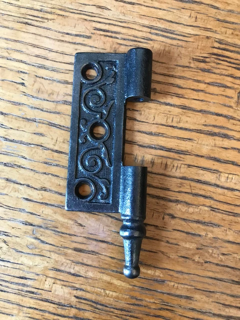 Antique Cast Iron Door Hinge, Left Half Only - 3" x 2½"