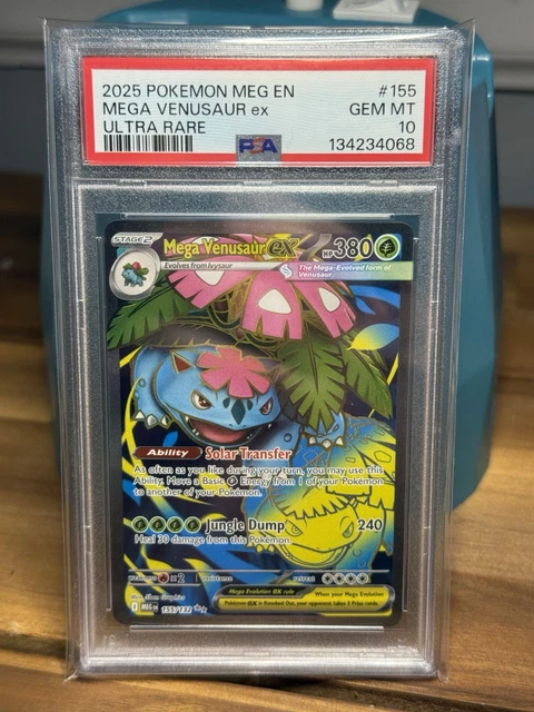 Meg Rarity 2025 POKEMON MEG En-Mega Evolution Ultra Rare #155 Mega Venusaur Ex Psa ...