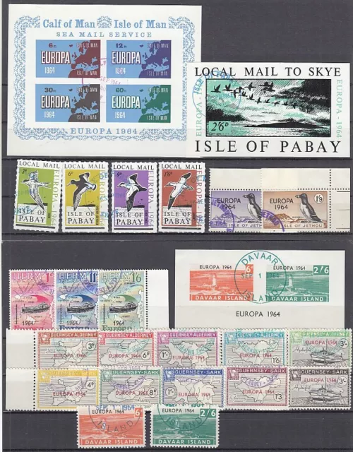 Cinderella  CEPT 1964  Lot 13 Ausgaben oo Pabay Jethou Alderney Sark Davaar etc.