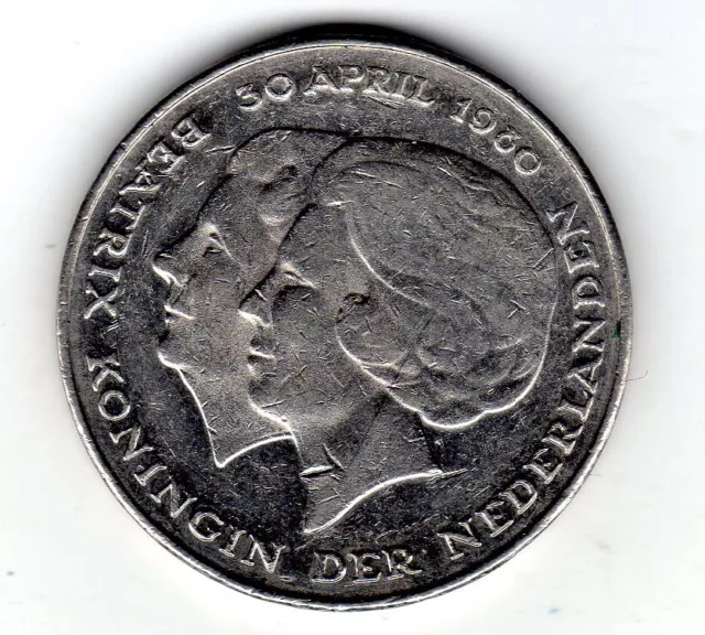 Pays Bas Netherlands 2 1/2 Gulden 1980 Commemorative Nickel