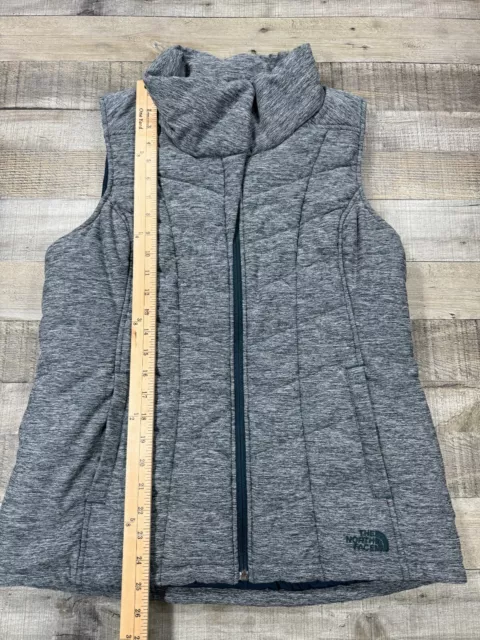 The North Face Vest Womens Large Blue Heathered Pseudio High Neck Full Zip 3